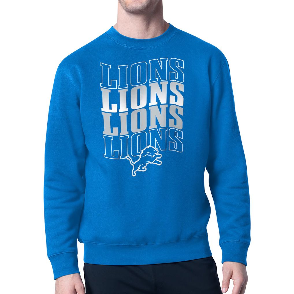Men 2026 NFL Detroit Lions blue Hoodie hooded style 01